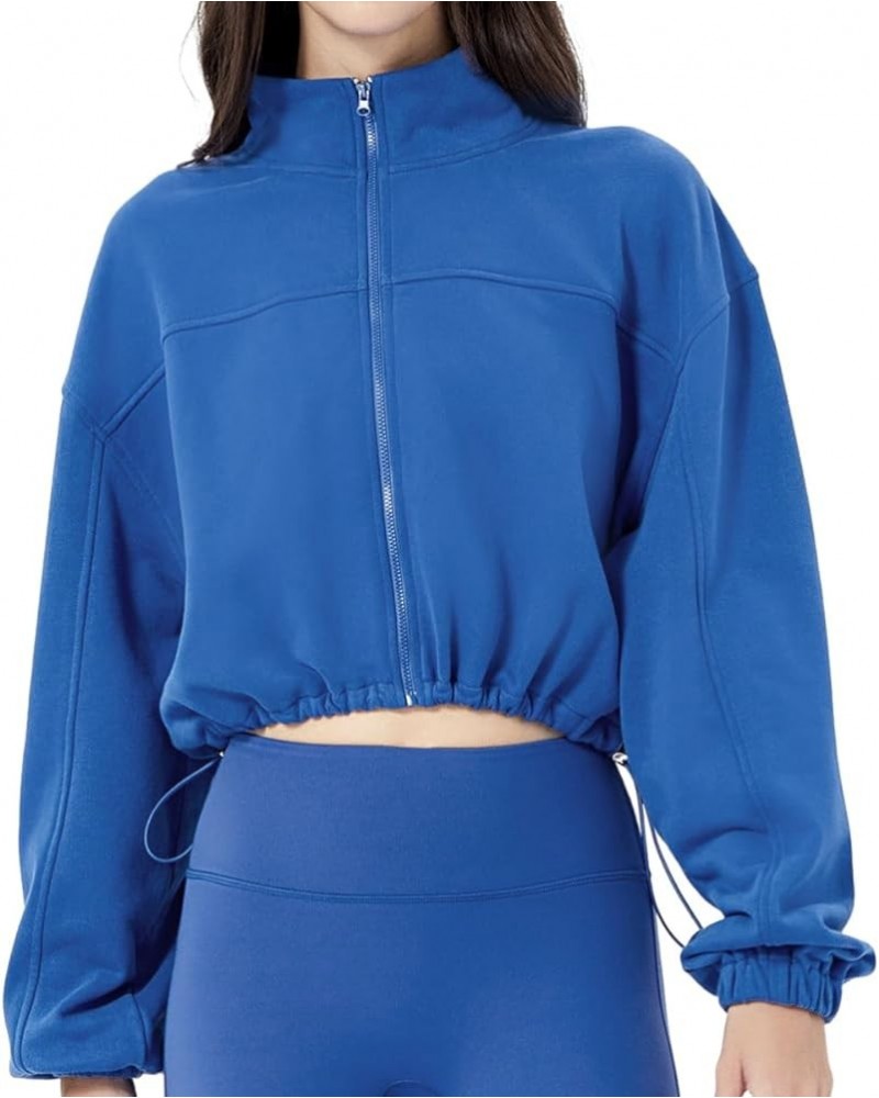 Women's Casual Full Zip Athletic Jacket Blue $18.89 Jackets