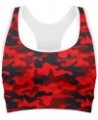 Women Yoga Sports Bra Wireless High Support Seamless Quick Dry Workout Tank Tops for Gym Running Swimming Red Camouflage $11....