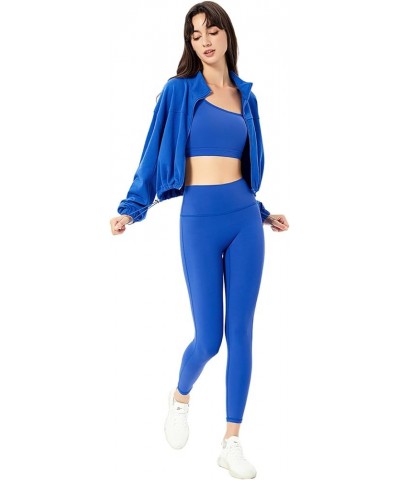 Women's Casual Full Zip Athletic Jacket Blue $18.89 Jackets