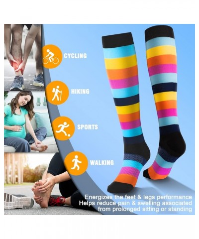 Compression Socks for Women & Men Circulation-6 Pairs 20-30mmhg Support Running Nurse Travel Compression Socks Multicolored 0...