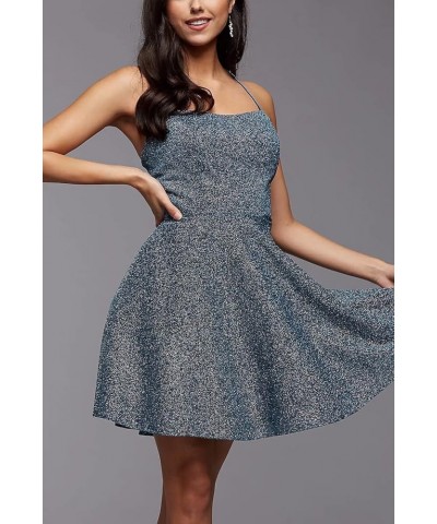 Sparkly Short Homecoming Dresses for Teens Backless Prom Gowns with Pockets Cocktail Dresses for Women Evening Party Black $2...