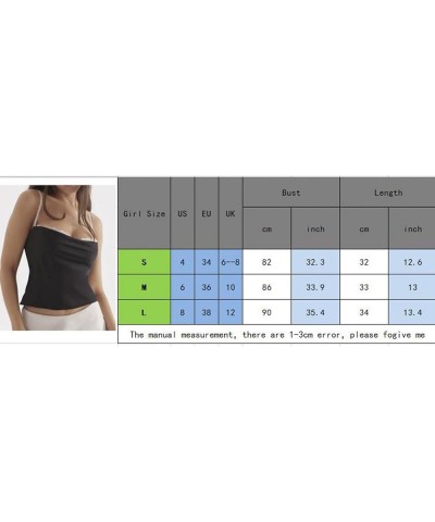 Women Lace Spaghetti Strap Crop Camisole Vintage Sleeveless Halter Cami Top Sexy Backless Tank Top Y2k Streetwear Black $9.59...