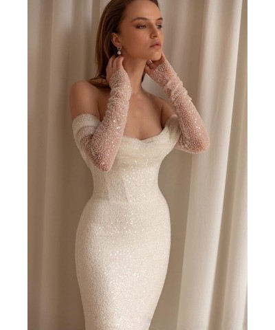 Women's Wedding Dresses for Bride 2024 Lace Appliqued Bridal Wedding Gowns CM002 Style H-white $42.30 Dresses