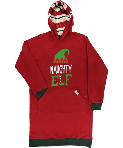 Oversized Hoodie Sweatshirt, Comfortable Sleepwear Naughty Elf Sleep Hoodie $20.80 Hoodies & Sweatshirts