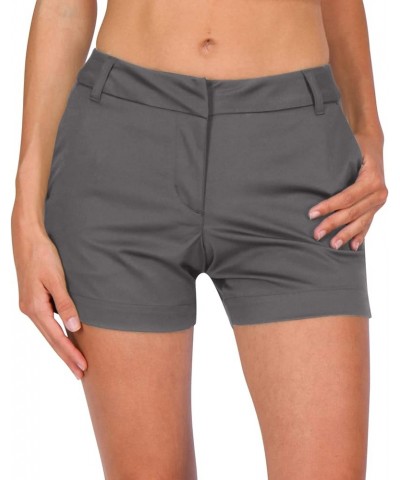 Womens Golf Shorts 4 ½ Inch Inseam - Quick Dry Active Shorts with Pockets, Athletic and Breathable Charcoal $29.67 Activewear