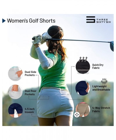 Womens Golf Shorts 4 ½ Inch Inseam - Quick Dry Active Shorts with Pockets, Athletic and Breathable Charcoal $29.67 Activewear