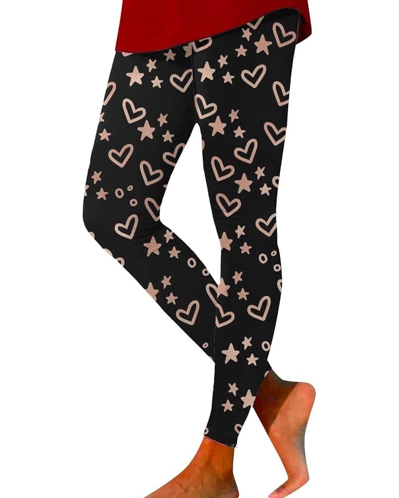 Workout Leggings for Women Yoga Santa Skinny Christmas Pants Leggings Party Running Snowman Christmas Pants Leggings Yellow-e...