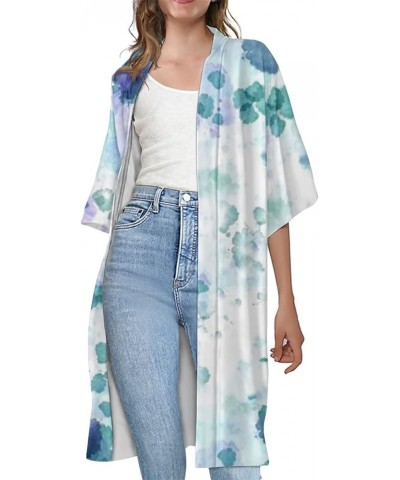 Women's Kimono Cardigan Swimsuit Cover Up Summer Outfits Size S-4XL Sea Turtle Tie Dye $12.76 Swimsuits