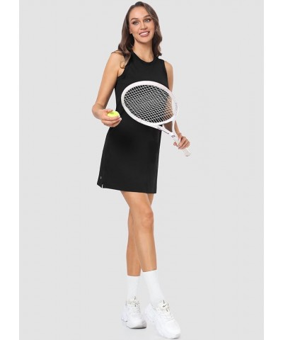 Tank Dress for Women Sleeveless Tennis Athletic Dress UPF50+ Lightweight Workout Casual Dress Black $15.50 Activewear