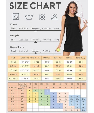 Tank Dress for Women Sleeveless Tennis Athletic Dress UPF50+ Lightweight Workout Casual Dress Black $15.50 Activewear