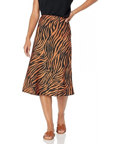 Women's Maya Silky Slip Skirt Hazel/Black Tiger Print $24.16 Skirts