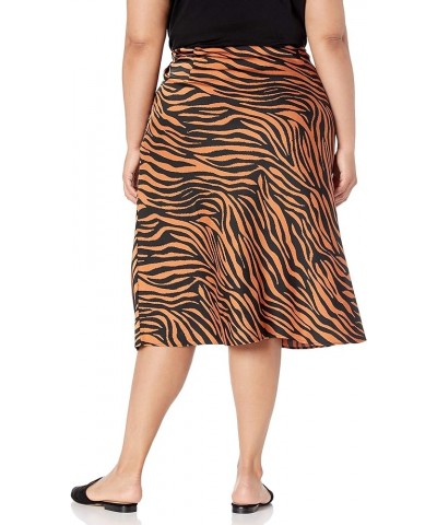 Women's Maya Silky Slip Skirt Hazel/Black Tiger Print $24.16 Skirts