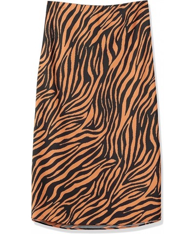 Women's Maya Silky Slip Skirt Hazel/Black Tiger Print $24.16 Skirts