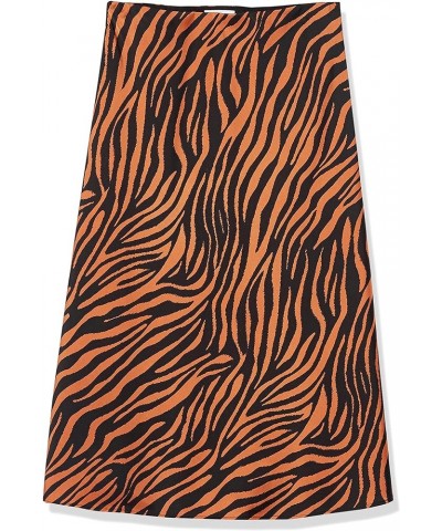 Women's Maya Silky Slip Skirt Hazel/Black Tiger Print $24.16 Skirts