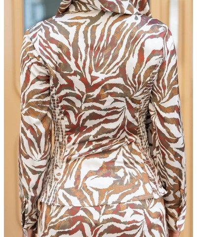 Women's Animal Print Button Down Shirt Leopard Print $10.63 Tops