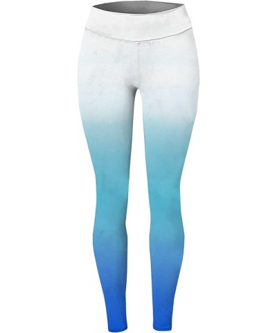 Flare Leggings for Women Leggings Printed Casual Long All- Boot Pants Slim Pants Flare Leggings H-light Blue $4.96 Leggings