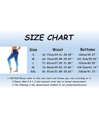 Flare Leggings for Women Leggings Printed Casual Long All- Boot Pants Slim Pants Flare Leggings H-light Blue $4.96 Leggings