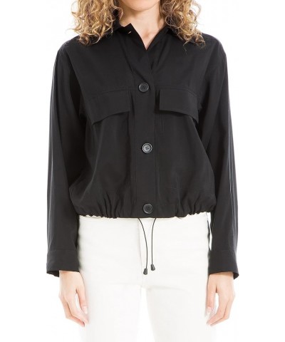 Women's Long Sleeve Blouson Jacket Black $13.15 Jackets