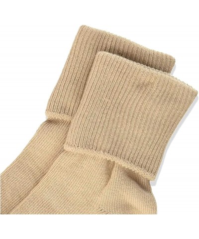 Womens Smooth Seamless Turn Cuff Dress Work Casual Socks 6 Pair Pack Stone $13.64 Socks