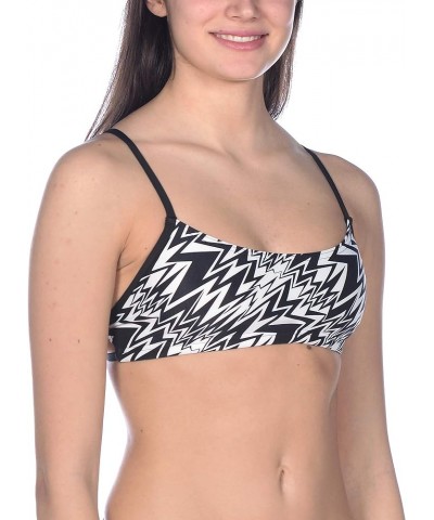 Women's Rulebreaker Play Bandeau Bikini Athletic Sport Swim Top Angles $14.42 Swimsuits