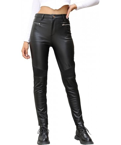 Faux Leather Leggings Women High Waisted Tights Stretchy Pleather Pants Black $14.00 Leggings