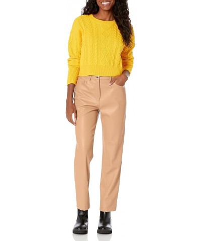 Women's Waylon Cropped Cable Sweater Maize $29.10 Sweaters