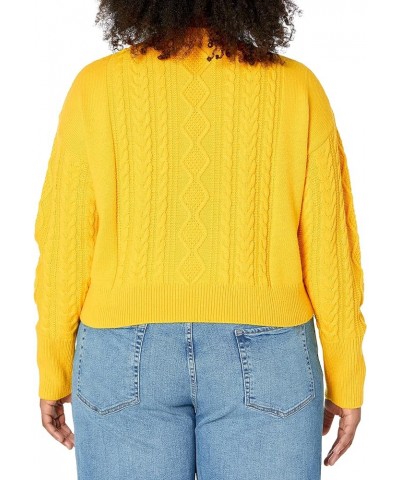 Women's Waylon Cropped Cable Sweater Maize $29.10 Sweaters