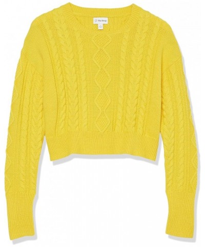 Women's Waylon Cropped Cable Sweater Maize $29.10 Sweaters