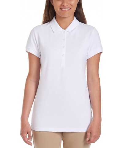 Junior's Uniform Short Sleeve Stretch Pique Polo Juniors White $6.84 Shirts