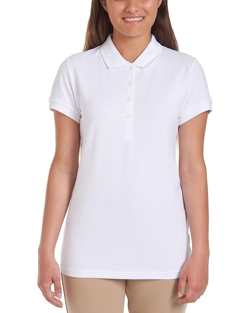 Junior's Uniform Short Sleeve Stretch Pique Polo Juniors White $6.84 Shirts