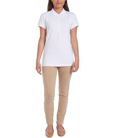 Junior's Uniform Short Sleeve Stretch Pique Polo Juniors White $6.84 Shirts