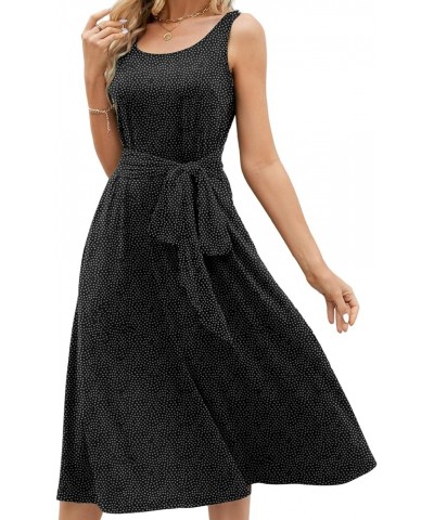 Women's Elegant Round Neck Sleeveless Casual Midi A-Line Swing Dress with Pockets B9rs703a-a3flora $18.33 Dresses