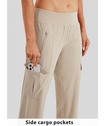 Women's Golf Pants Athletic Quick Dry Pants Lightweight Cargo Travel Pants with Pockets Water Resistant Khaki $22.79 Activewear