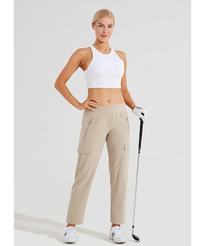 Women's Golf Pants Athletic Quick Dry Pants Lightweight Cargo Travel Pants with Pockets Water Resistant Khaki $22.79 Activewear