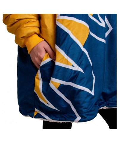 Women's Reversible Oversized Sherpa Hoodie Sweatshirt Colorblock Hoodeez West Virginia Mountaineers Colorblock $32.20 Activewear