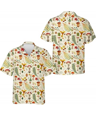 Mushroom Hawaiian Shirts for Men - Mushroom Shirt, Mushroom Shirts for Men, Mushroom Stripe Button Down Color 15 $13.64 Shirts