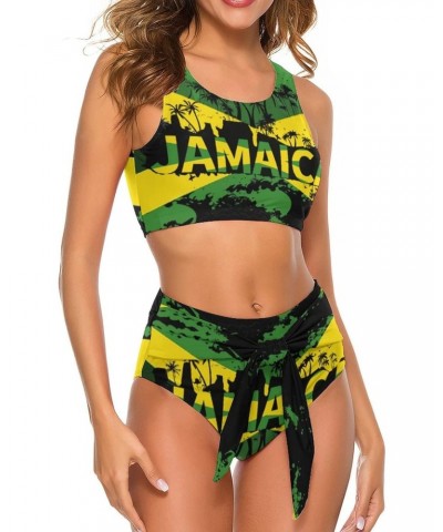 Jamaica Flag Bikini Swimsuit BK2086 Two Piece Bathing Suits Bikini for Women XL $22.32 Swimsuits