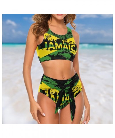 Jamaica Flag Bikini Swimsuit BK2086 Two Piece Bathing Suits Bikini for Women XL $22.32 Swimsuits