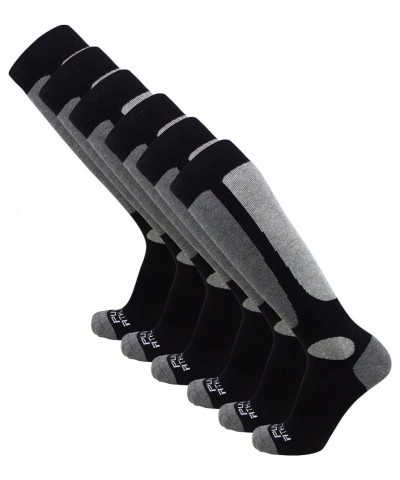 Value Ski and Snowboarding Socks - Cold Weather Socks for Skiing 6 Pairs - Black $19.93 Activewear