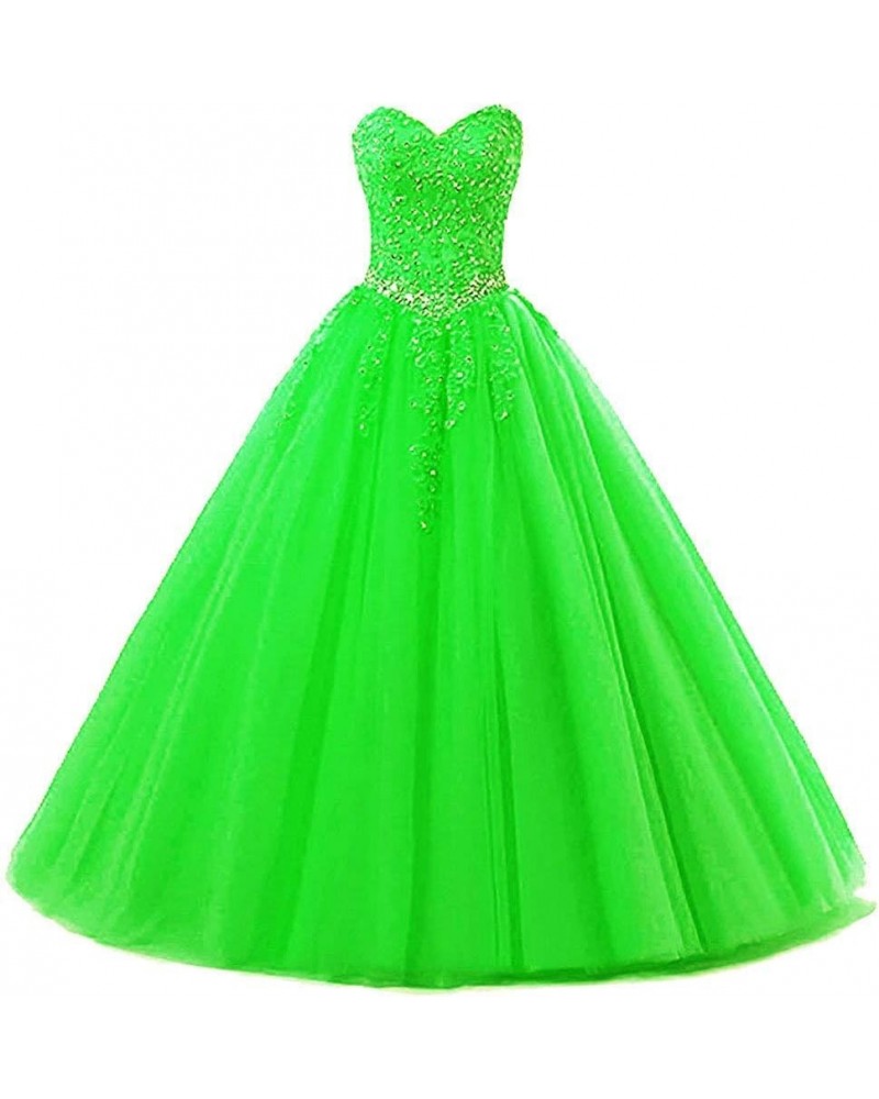 Women's Sweetheart Lace Quinceanera Dresses Appliques Sweet 16 Quinceanera Ball Gown Lime,green $49.50 Dresses