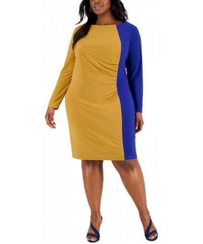 womens Gold/Royal Blue $10.25 Dresses