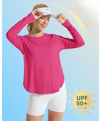 Women's UPF 50+ UV Shirts Long Sleeve Workout Sun Shirt Outdoor Gym Hiking Tops Quick Dry Lightweight Loose-Lightweight Hot P...