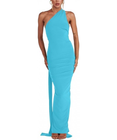 Women's Backless Maxi Dress Sexy Open Back Sleeveless Going Out Elegant Party Cocktail Night Out Bodycon Maxi Dress Sky Blue ...