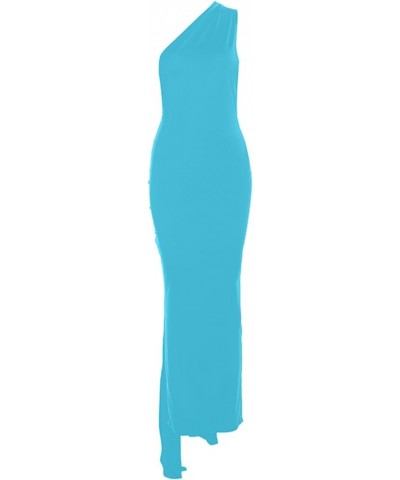 Women's Backless Maxi Dress Sexy Open Back Sleeveless Going Out Elegant Party Cocktail Night Out Bodycon Maxi Dress Sky Blue ...