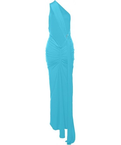 Women's Backless Maxi Dress Sexy Open Back Sleeveless Going Out Elegant Party Cocktail Night Out Bodycon Maxi Dress Sky Blue ...