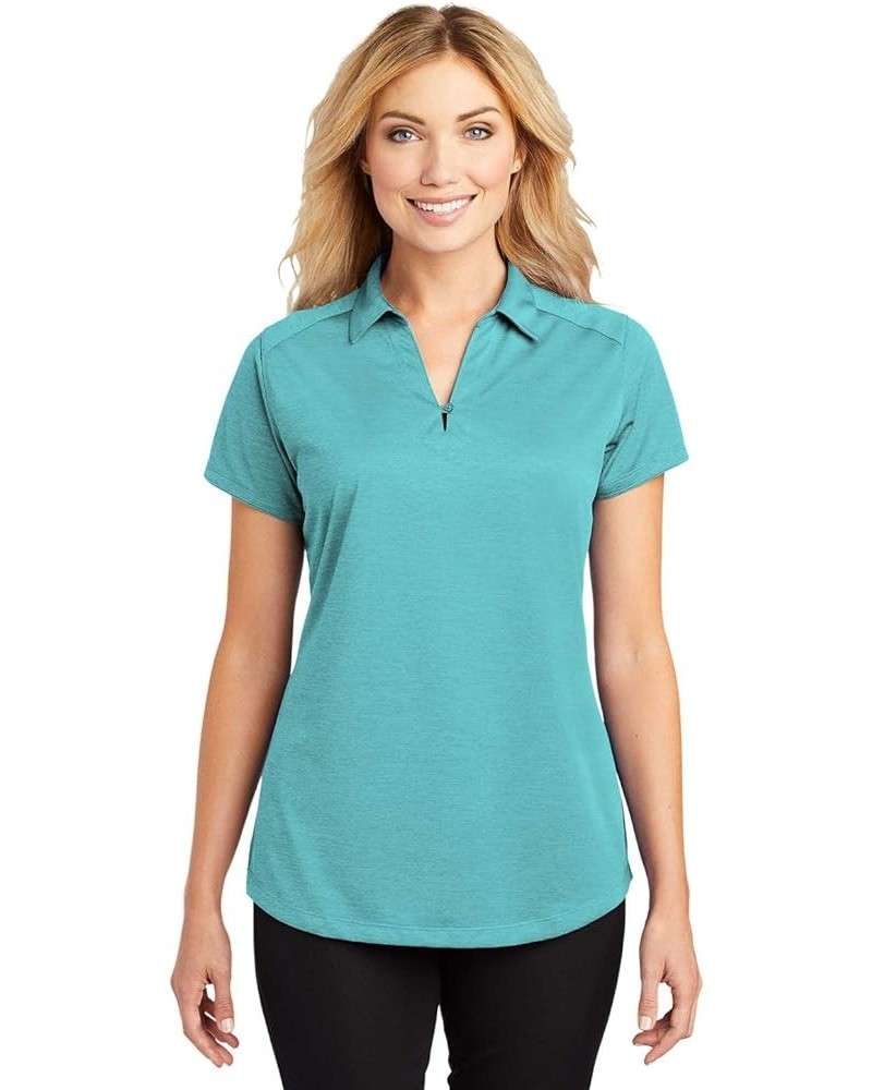 Ladies Digi Heather Performance Polo. L574 Maui Blue $12.59 Shirts