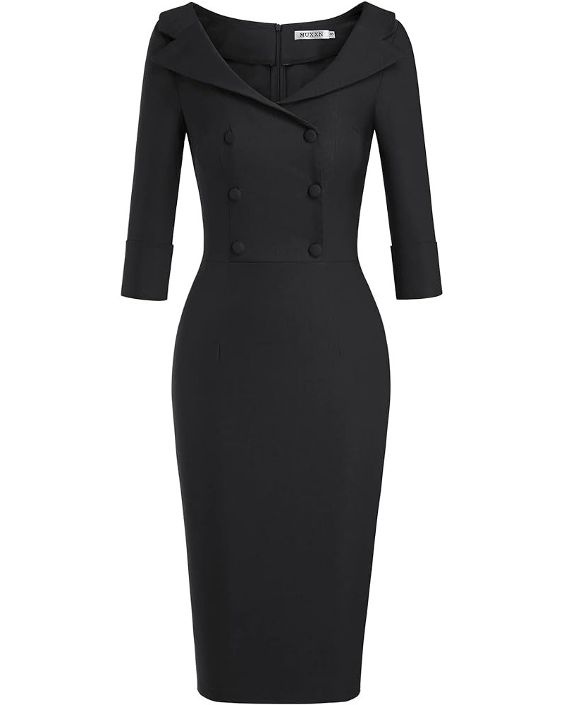 Women's Classic Vintage Sweetheart Neckline Cocktail Prom Tea Dress Black 1 $17.36 Dresses