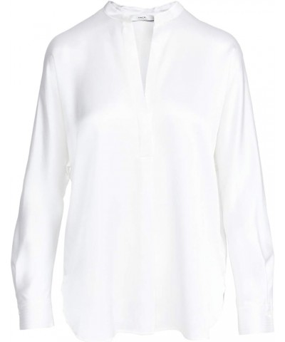 Women's Band Collar Blouse Optic White $74.40 Blouses