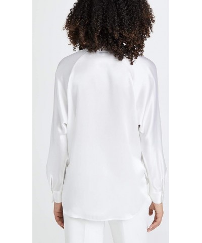 Women's Band Collar Blouse Optic White $74.40 Blouses