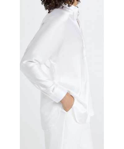 Women's Band Collar Blouse Optic White $74.40 Blouses